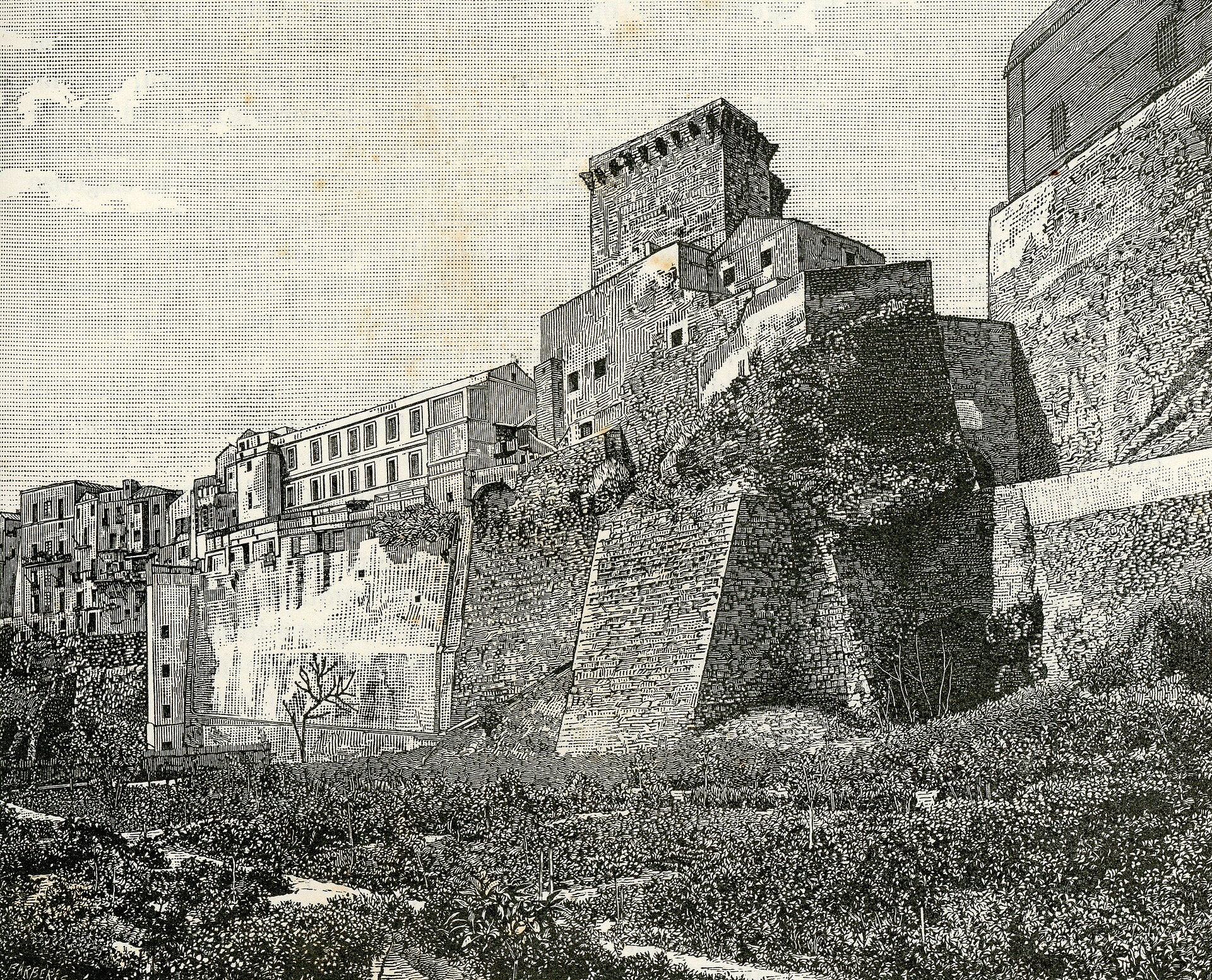 Cagliari Castello district and Gulf of Angels views