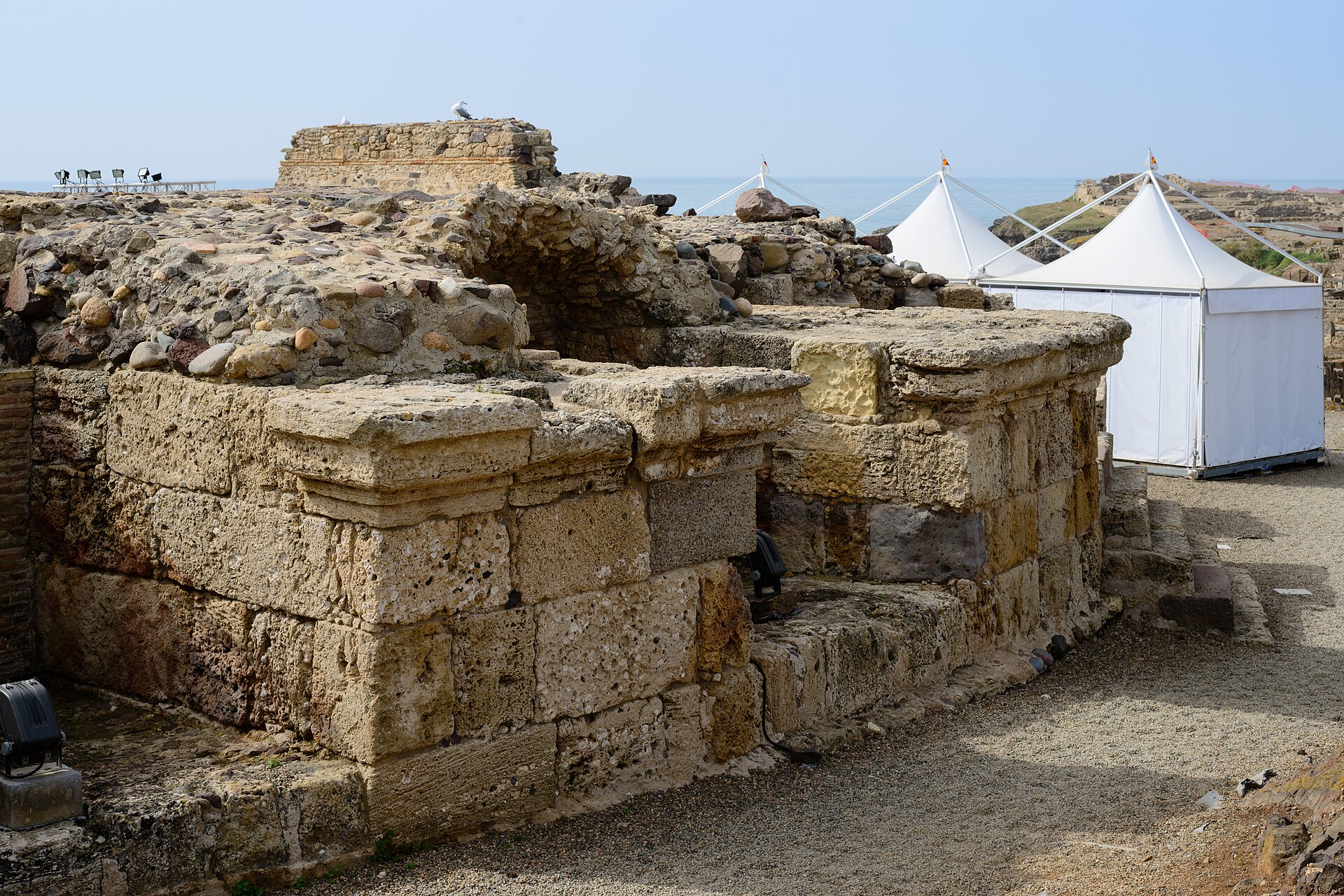 Roman ruins at Nora archaeological site near Pula